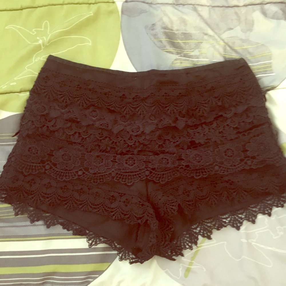 Lace Black Shorts